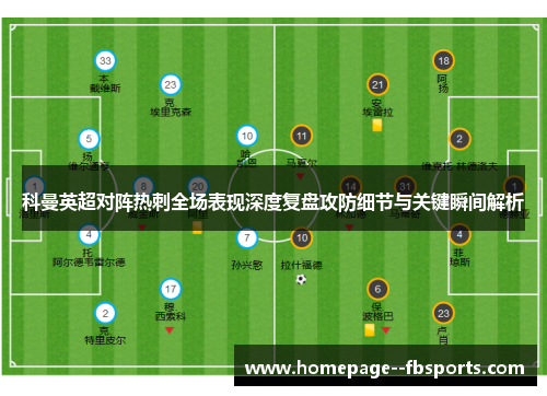 科曼英超对阵热刺全场表现深度复盘攻防细节与关键瞬间解析